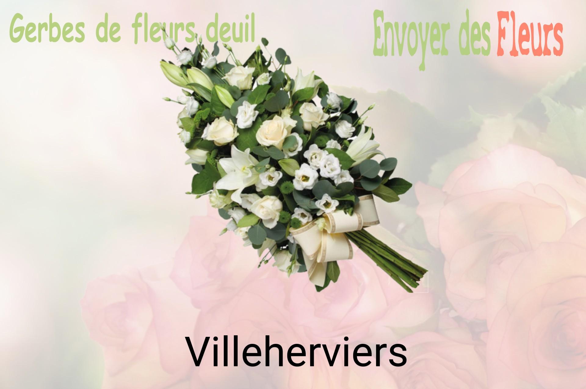 Gerbe de fleurs de deuil livrée à Villeherviers